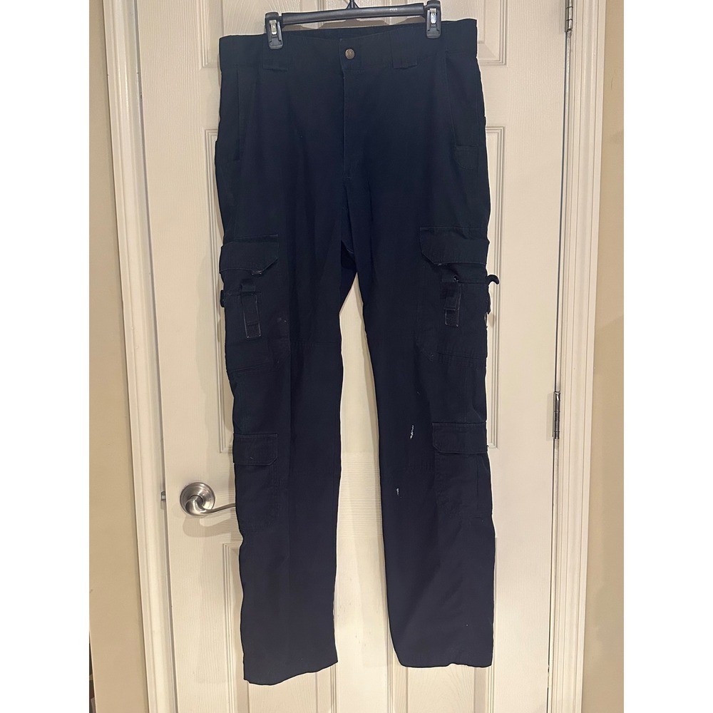 5.11 Tactical Series Mens Navy Blue Ripstop Cargo Pants 36x36 Utility Workwear